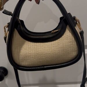 Elegant Black and Cream Women's Handbag